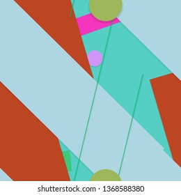 Flat material design - Creative vector trend seamless.