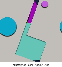 Flat material design - Creative vector trend seamless.