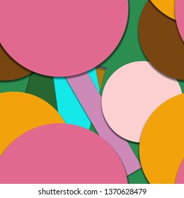 Flat material design - Creative vector trend seamless.
