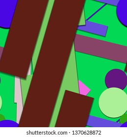 Flat material design - Creative vector trend seamless.