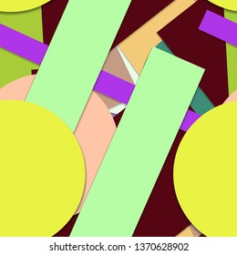 Flat material design - Creative vector trend seamless.