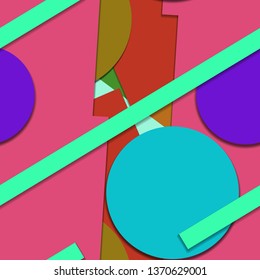 Flat material design - Creative vector trend seamless.