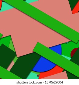 Flat material design - Creative vector trend seamless.