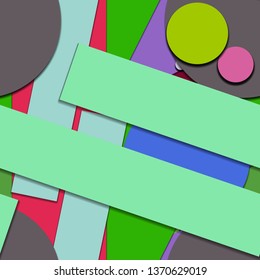 Flat material design - Creative vector trend seamless.