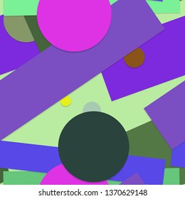 Flat material design - Creative vector trend seamless.