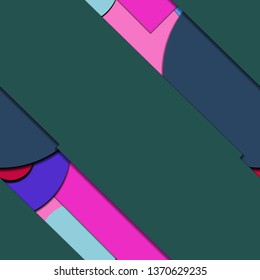 Flat material design - Creative vector trend seamless.