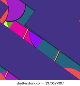 Flat material design - Creative vector trend seamless.