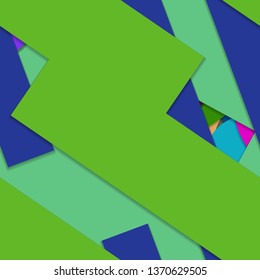 Flat material design - Creative vector trend seamless.