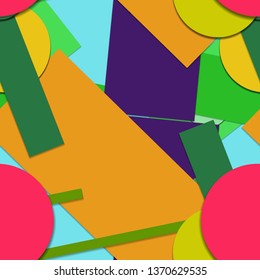 Flat material design - Creative vector trend seamless.