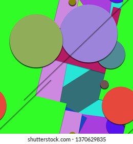 Flat material design - Creative vector trend seamless.