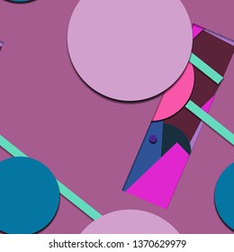 Flat material design - Creative vector trend seamless.