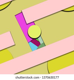 Flat material design - Creative vector trend seamless.