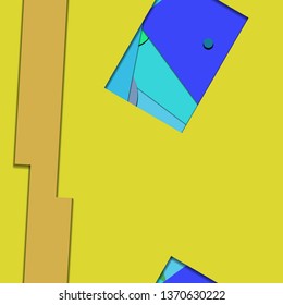 Flat material design - Creative vector trend seamless.