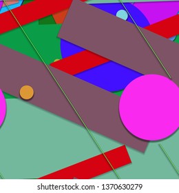 Flat material design - Creative vector trend seamless.