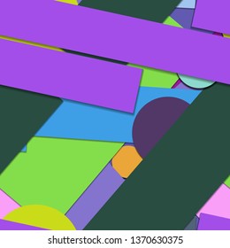 Flat material design - Creative vector trend seamless.