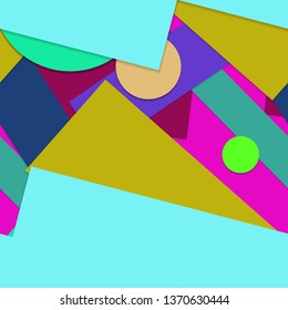 Flat material design - Creative vector trend seamless.