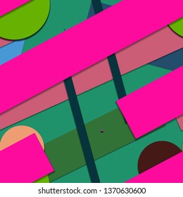 Flat material design - Creative vector trend seamless.