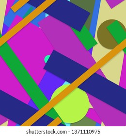 Flat material design - Creative vector trend seamless.