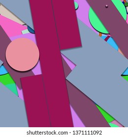 Flat material design - Creative vector trend seamless.