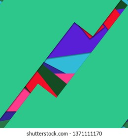 Flat material design - Creative vector trend seamless.