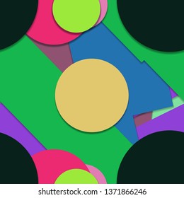 Flat material design - Creative vector trend seamless.