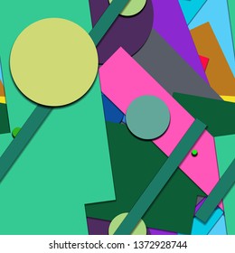 Flat material design - Creative vector trend seamless.