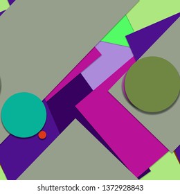 Flat material design - Creative vector trend seamless.