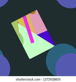 Flat material design - Creative vector trend seamless.