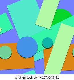 Flat material design - Creative vector trend seamless.