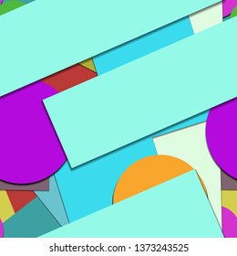 Flat material design - Creative vector trend seamless.