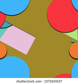 Flat material design - Creative vector trend seamless.