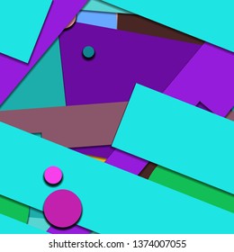 Flat material design - Creative vector trend seamless.