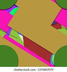 Flat material design - Creative vector trend seamless.