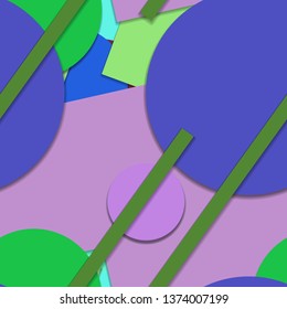 Flat material design - Creative vector trend seamless.