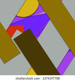 Flat material design - Creative vector trend seamless.