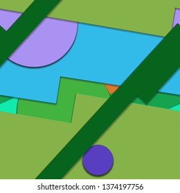 Flat material design - Creative vector trend seamless.