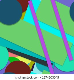 Flat material design - Creative vector trend seamless.