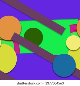 Flat material design - Creative vector trend seamless.
