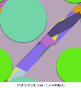 Flat material design - Creative vector trend seamless.