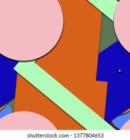 Flat material design - Creative vector trend seamless.