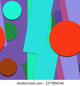 Flat material design - Creative vector trend seamless.