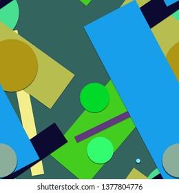 Flat material design - Creative vector trend seamless.