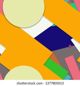 Flat material design - Creative vector trend seamless.