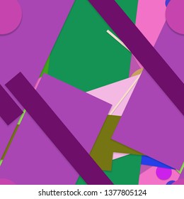 Flat material design - Creative vector trend seamless.