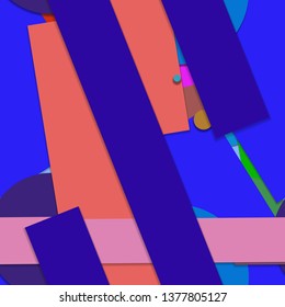 Flat material design - Creative vector trend seamless.