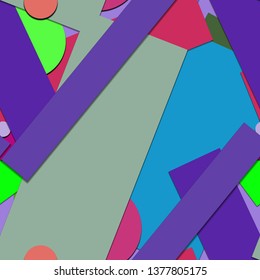 Flat material design - Creative vector trend seamless.