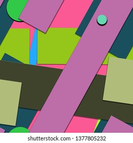 Flat material design - Creative vector trend seamless.