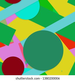 Flat material design - Creative vector trend seamless.