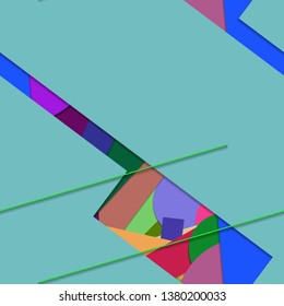 Flat material design - Creative vector trend seamless.