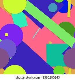 Flat material design - Creative vector trend seamless.